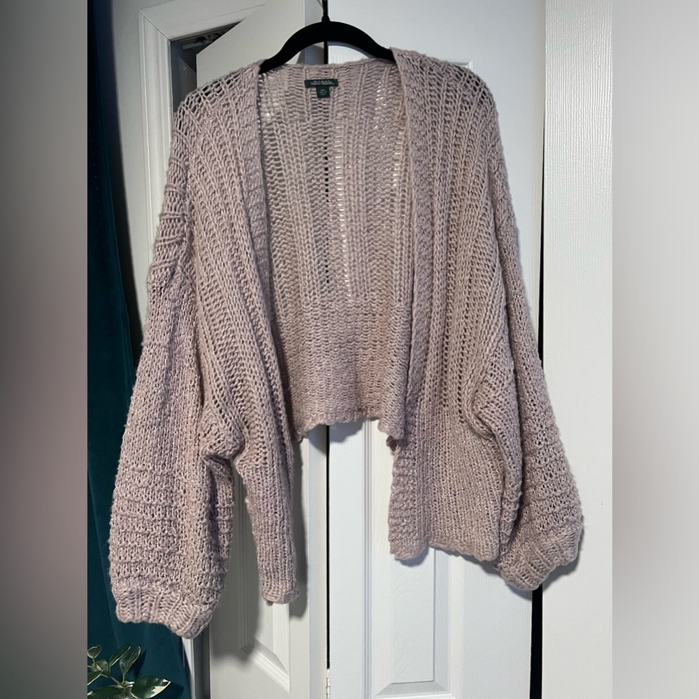 wild fable cropped knit cardigan